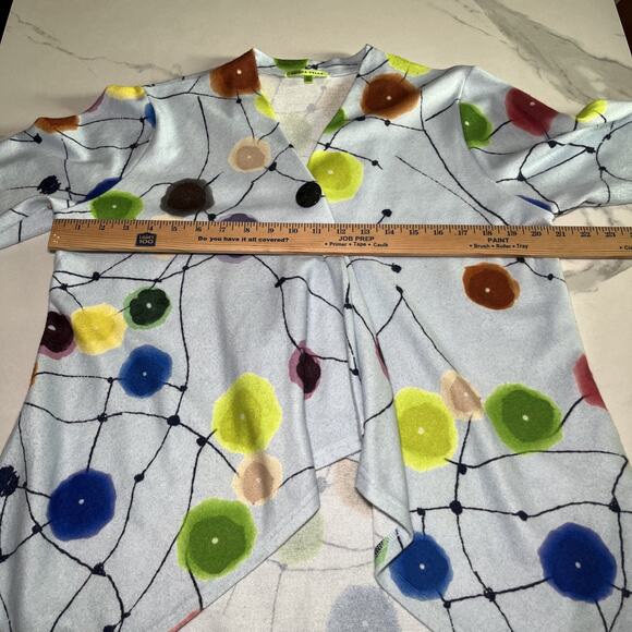 Trisha Tyler Women's Cardigan Sweater Geometric Lagenlook Art To Wear Artsy Sz M - Picture 4 of 10
